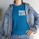 Peace & Love - Unisex Heavy Cotton Tee