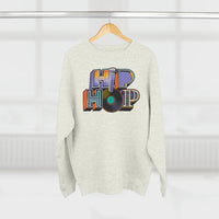 “typo-GRAPHIC-all” Hip Hop v2 Unisex Premium Crewneck Sweatshirt