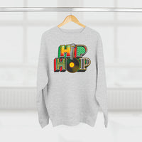 “typo-GRAPHIC-all” Hip Hop v1 - Unisex Premium Crewneck Sweatshirt