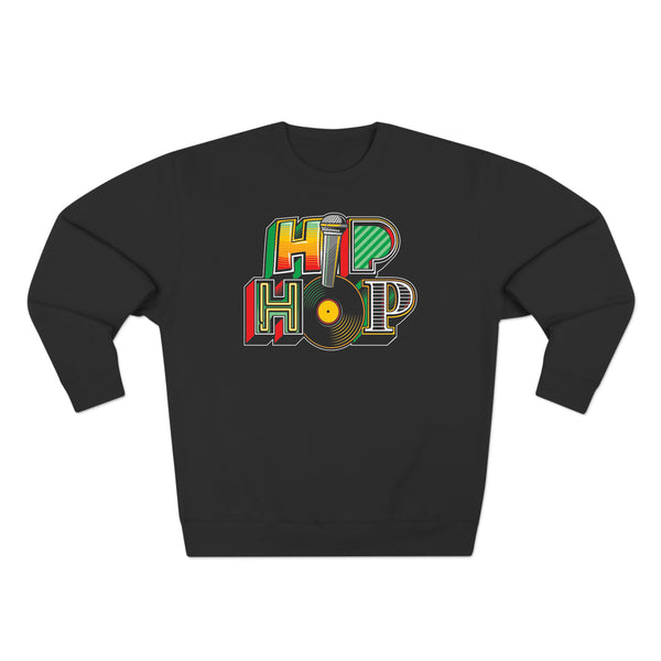 “typo-GRAPHIC-all” Hip Hop v1 - Unisex Premium Crewneck Sweatshirt