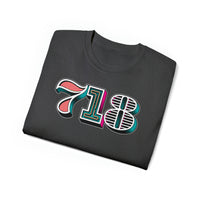 “typoGRAPHICall” 718 Area Code - Unisex Ultra Cotton Tee