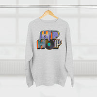 “typo-GRAPHIC-all” Hip Hop v2 Unisex Premium Crewneck Sweatshirt