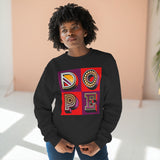 “typoGRAPHICall” Dope (square) v2 - Premium Crewneck Sweatshirt