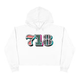 “typoGRAPHICall” 718 Area Code - Crop Hoodie