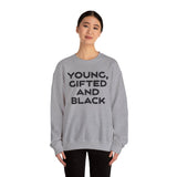 Young, Gifted and Black (bold) Unisex Heavy Blend™ Crewneck Sweatshirt