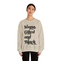 Young, Gifted and Black (script) Unisex Heavy Blend™ Crewneck Sweatshirt