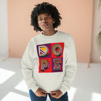 “typoGRAPHICall” Dope (square) v2 - Premium Crewneck Sweatshirt