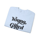 Young, Gifted and Black (script) Unisex Heavy Blend™ Crewneck Sweatshirt