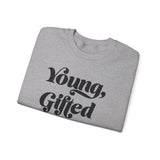 Young, Gifted and Black (script) Unisex Heavy Blend™ Crewneck Sweatshirt