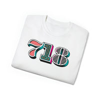 “typoGRAPHICall” 718 Area Code - Unisex Ultra Cotton Tee