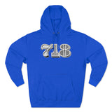 718 Area Code - Unisex Premium Pullover Hoodie