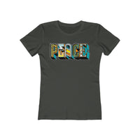 “typo-GRAPHIC-all” Peace -Women's The Boyfriend Tee