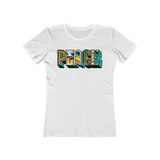 “typo-GRAPHIC-all” Peace -Women's The Boyfriend Tee