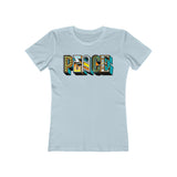 “typo-GRAPHIC-all” Peace -Women's The Boyfriend Tee