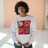 “typoGRAPHICall” Dope (square) v2 - Premium Crewneck Sweatshirt