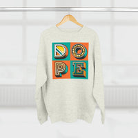 “typoGRAPHICall” Dope (square) - Premium Crewneck Sweatshirt