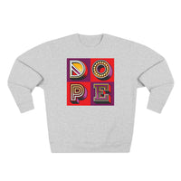 “typoGRAPHICall” Dope (square) v2 - Premium Crewneck Sweatshirt