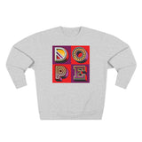 “typoGRAPHICall” Dope (square) v2 - Premium Crewneck Sweatshirt