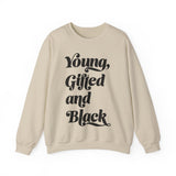 Young, Gifted and Black (script) Unisex Heavy Blend™ Crewneck Sweatshirt