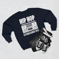 B&W Hip Hop 1973 Unisex Premium Crewneck Sweatshirt