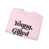 Young, Gifted and Black (script) Unisex Heavy Blend™ Crewneck Sweatshirt