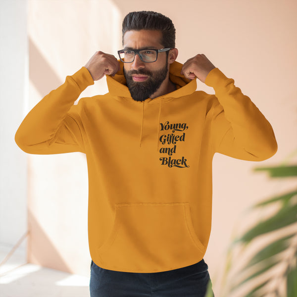 Young, Gifted and Black (script) 2-Sided Unisex Premium Pullover Hoodie