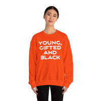 Young, Gifted and Black (bold) Unisex Heavy Blend™ Crewneck Sweatshirt