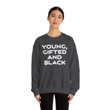 Young, Gifted and Black (bold) Unisex Heavy Blend™ Crewneck Sweatshirt