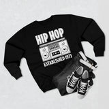 B&W Hip Hop 1973 Unisex Premium Crewneck Sweatshirt