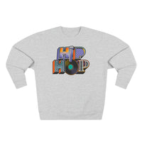 “typo-GRAPHIC-all” Hip Hop v2 Unisex Premium Crewneck Sweatshirt