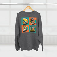 “typoGRAPHICall” Dope (square) - Premium Crewneck Sweatshirt