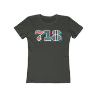 “typoGRAPHICall” 718 Area Code - Women's The Boyfriend Tee