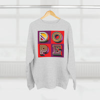 “typoGRAPHICall” Dope (square) v2 - Premium Crewneck Sweatshirt