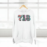 “typo-GRAPHIC-all” 718 Area Code - Unisex Premium Pullover Hoodie