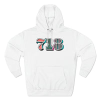 “typo-GRAPHIC-all” 718 Area Code - Unisex Premium Pullover Hoodie