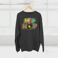 “typo-GRAPHIC-all” Hip Hop v1 - Unisex Premium Crewneck Sweatshirt