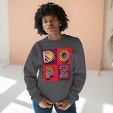 “typoGRAPHICall” Dope (square) v2 - Premium Crewneck Sweatshirt