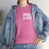 Peace & Love - Unisex Heavy Cotton Tee