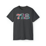 “typoGRAPHICall” 718 Area Code - Unisex Ultra Cotton Tee