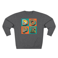 “typoGRAPHICall” Dope (square) - Premium Crewneck Sweatshirt