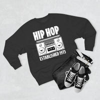 B&W Hip Hop 1973 Unisex Premium Crewneck Sweatshirt