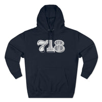 718 Area Code - Unisex Premium Pullover Hoodie