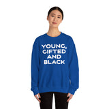 Young, Gifted and Black (bold) Unisex Heavy Blend™ Crewneck Sweatshirt