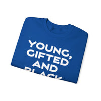 Young, Gifted and Black (bold) Unisex Heavy Blend™ Crewneck Sweatshirt