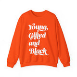 Young, Gifted and Black (script) Unisex Heavy Blend™ Crewneck Sweatshirt