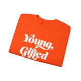 Young, Gifted and Black (script) Unisex Heavy Blend™ Crewneck Sweatshirt