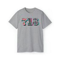 “typoGRAPHICall” 718 Area Code - Unisex Ultra Cotton Tee