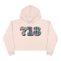 “typoGRAPHICall” 718 Area Code - Crop Hoodie