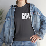 Peace & Love - Unisex Heavy Cotton Tee