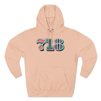 “typo-GRAPHIC-all” 718 Area Code - Unisex Premium Pullover Hoodie